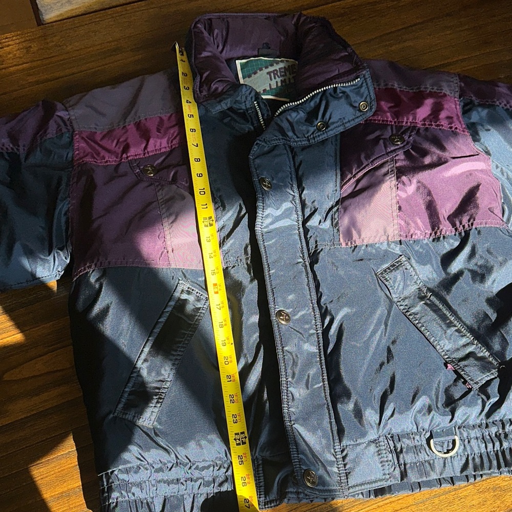 Vintage Extreme Limit 90’s Purple and Dark Blue Puffer Winter Jacket - Picture 11 of 14